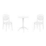 Marcel Bistro Set with Octopus 24" Round Table White S257160