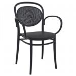 Marcel XL Resin Outdoor Arm Chair Black ISP258