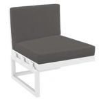 Mykonos Extension White with Charcoal Cushion ISP136