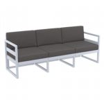 Mykonos Patio Sofa Silver Gray with Charcoal Cushion ISP1313