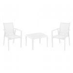 Pacific Balcony Set with Sky 24" Side Table White S023109