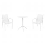 Pacific Bistro Set with Octopus 24" Round Table White S023160