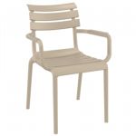Paris Resin Outdoor Arm Chair Taupe ISP282