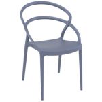 Pia Outdoor Dining Chair Dark Gray ISP086