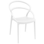 Pia Outdoor Dining Chair White ISP086