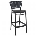 Portofino Outdoor Bar Stool Black ISP215