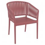 Portofino Outdoor Dining Armchair Marsala ISP212