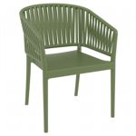 Portofino Outdoor Dining Armchair Olive Green ISP212