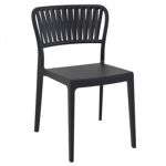 Portofino Patio Dining Side Chair Black ISP213
