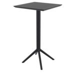 Sky Outdoor Square Folding Bar Table 24 inch Black ISP116