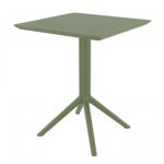 Sky Outdoor Square Folding Table 24 inch Olive Green ISP114