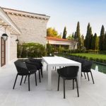 Sky Pro Extendable Dining Set 11 Piece White - Black ISP7641S