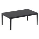 Sky Rectangle Resin Outdoor Coffee Table Black ISP104