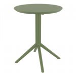 Sky Round Folding Table 24 inch Olive Green ISP121