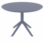 Sky Round Folding Table 42 inch Dark Gray ISP124