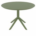 Sky Round Folding Table 42 inch Olive Green ISP124