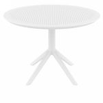 Sky Round Folding Table 42 inch White ISP124