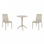 Soho Bistro Set with Octopus 24" Round Table Taupe S054160
