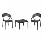 Sunset Conversation Set with Sky 24" Side Table Black S088109