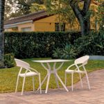 Sunset Outdoor Dining Set with 2 Chairs White ISP7008S