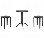 Tom Bistro Set with Octopus 24" Round Table Black S286160