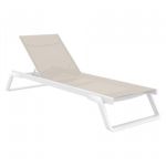 Tropic Sling Chaise Lounge White Frame Taupe Sling ISP708