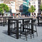 Vegas Marcel 5 pc Outdoor Bar Set with 39" to 55" Extendable Table Black ISP7824S