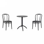 Victor Bistro Set with Octopus 24" Round Table Black S252160