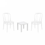 Victor Conversation Set with Ocean Side Table White S252066