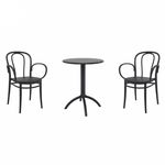 Victor XL Bistro Set with Octopus 24" Round Table Black S253160
