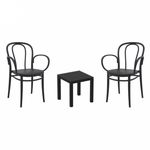 Victor XL Conversation Set with Ocean Side Table Black S253066