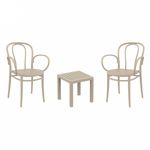 Victor XL Conversation Set with Ocean Side Table Taupe S253066