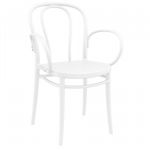 Victor XL Resin Outdoor Arm Chair White ISP253