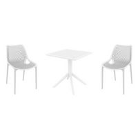 Air Dining Set with Sky 27" Square Table White S014108