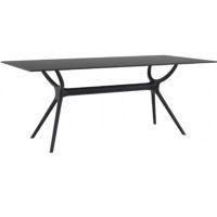 Air Rectangle Outdoor Dining Table 71 inch Black ISP715