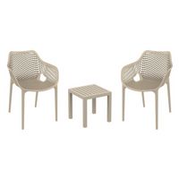 Air XL Conversation Set with Ocean Side Table Taupe S007066