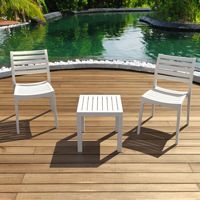 Ares Conversation Set with Ocean Side Table White S009066