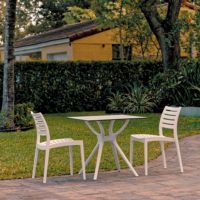 Ares Outdoor Dining Set with 2 Chairs White ISP7001S