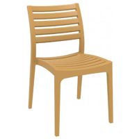 Ares Resin Outdoor Dining Chair Cafe Latte ISP009