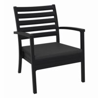 Artemis XL Outdoor Club Chair Black with Charcoal Cushion ISP004