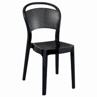 Bee Polycarbonate Dining Chair Glossy Black ISP021