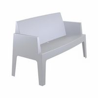 Box Outdoor Bench Sofa Silver Gray ISP063