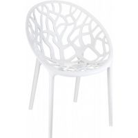 Crystal Outdoor Dining Chair Glossy White ISP052