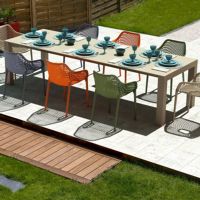 Outdoor patio rectangle table dining sets
