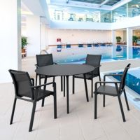 Outdoor patio round table dining sets