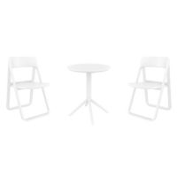 Dream Bistro Set with Sky 24" Round Folding Table White S079121