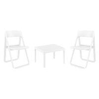 Dream Conversation Set with Sky 24" Side Table White S079109