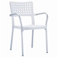 Gala Outdoor Arm Chair White ISP041