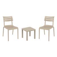 Helen Conversation Set with Ocean Side Table Taupe S284066