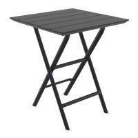 Helen Square Folding Bistro Table 24 inch Black ISP292